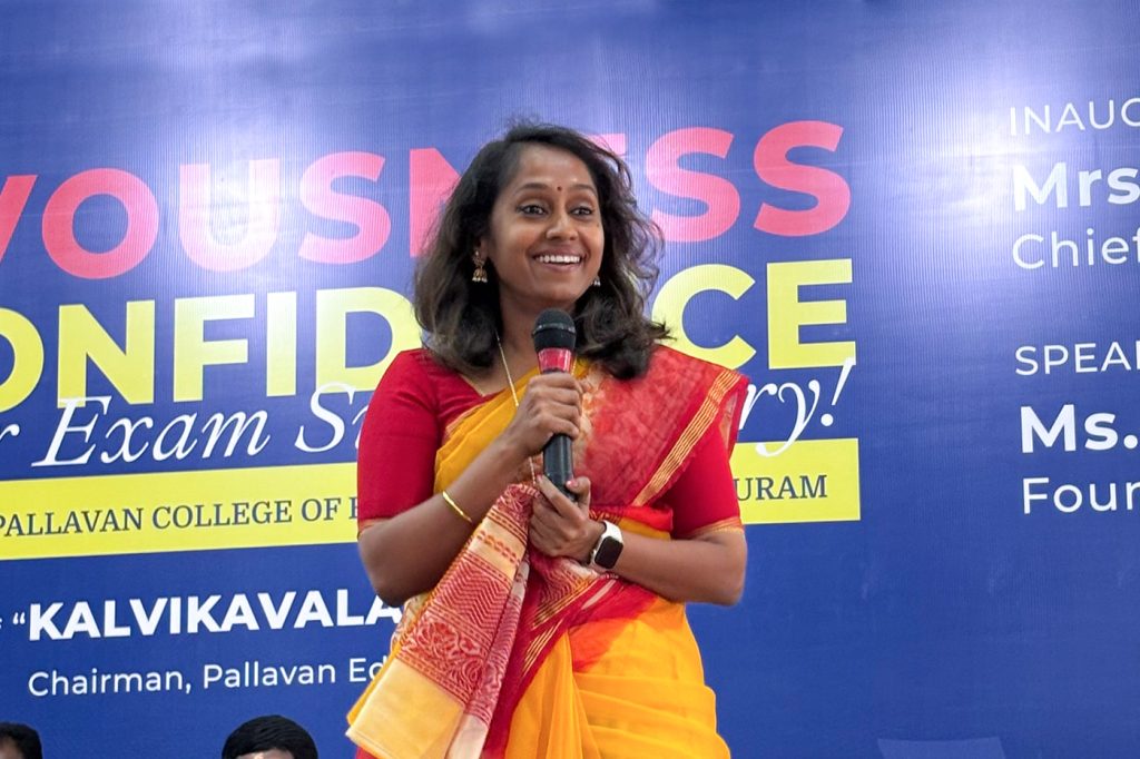 Pallavan college nervousness to confidence event